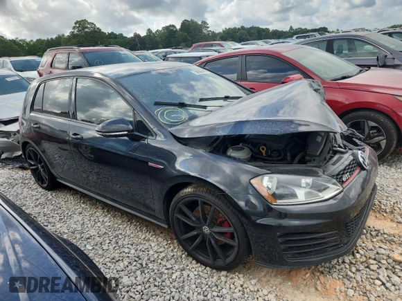 2017 Volkswagen GTI S with VIN 3VW4T7AU6HM015322, listed as a Copart auction lot 58606415 with 104,316 mi miles and Salvage title. Bid and sale history available at DreamBid. Image 4.