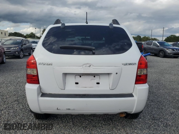 2007 Hyundai Tucson GLS with VIN KM8JM12B17U647826, listed as a Copart auction lot 74586934 with 0 mi miles and Salvage Title. Bid and sale history available at carsss.com. Image 6.