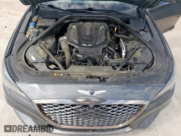 2018 Genesis G80 Sport with VIN KMHGN4JB0JU255874, listed as a Copart auction lot 54160365 with 97,440 mi miles and Salvage title. Bid and sale history available at DreamBid. Image 11.