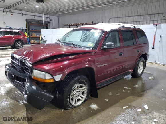 2001 Dodge Durango with VIN 1B4HS28N31F624590, listed as a Copart auction lot 83601564 with 108,872 mi miles and Salvage Title. Bid and sale history available at carsss.com. Image 1.
