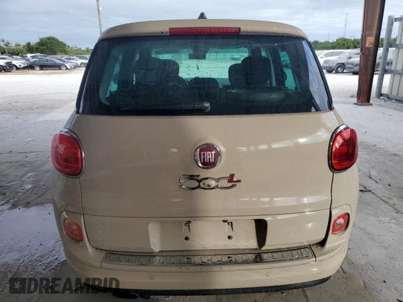 2014 FIAT 500L Easy with VIN ZFBCFABH4EZ021136, listed as a Copart auction lot 84444714 with 88,461 mi miles and Salvage Title. Bid and sale history available at carsss.com. Image 6.