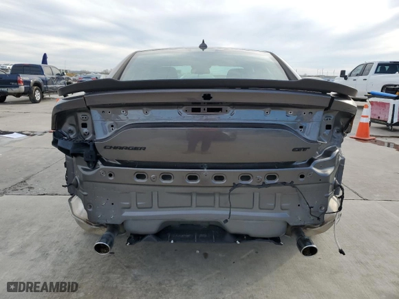 2021 Dodge Charger GT with VIN 2C3CDXHG6MH544844, listed as a Copart auction lot 43020665 with NaN miles and Salvage Title. Bid and sale history available at carsss.com. Image 6.