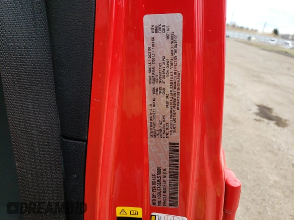 2021 Jeep Gladiator Freedom с VIN 1C6HJTAG6ML576801, выставлен на аукционе Copart как лот 51083125 с пробегом 51 874 миль миль и Списание • Salvage title. История ставок и продаж доступна на DreamBid. Изображение 14.