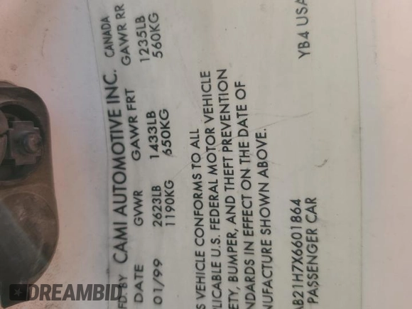 1999 Suzuki Swift z VIN 2S2AB21H7X6601864, wystawiony jako Copart lot #72661164 z przebiegiem 261 948 mil mil oraz Szkoda całkowita • Salvage title. Historia ofert i sprzedaży dostępna na DreamBid. Obrazek 12.