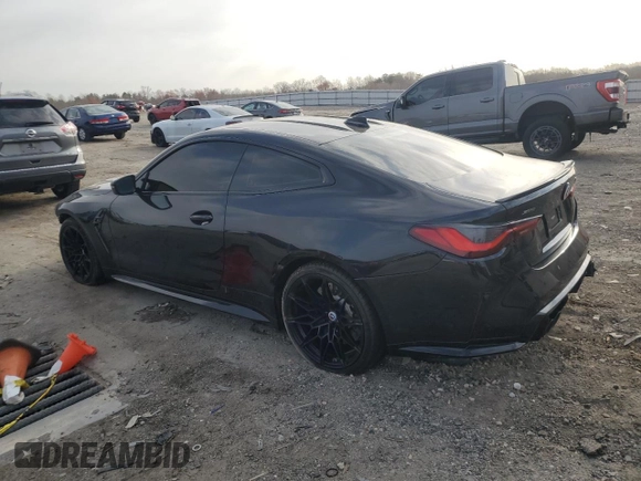 2023 BMW M4 Competition xDrive with VIN WBS43AZ05PCM59611, listed as a Copart auction lot 50389065 with 14,205 mi miles and Salvage title. Bid and sale history available at DreamBid. Image 2.
