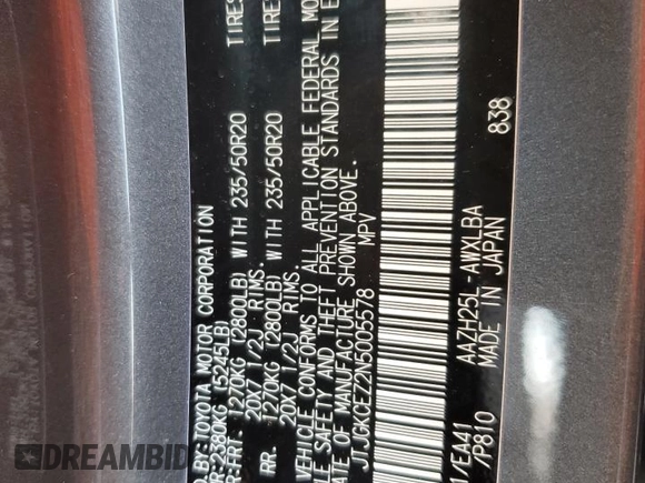 2022 Lexus NX with VIN JTJGKCEZ2N5005578, listed as a Copart auction lot 44634033 with 2,037 mi miles. Bid and sale history available at carsss.com. Image 14.