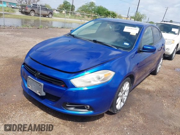 2013 Dodge Dart SXT with VIN 1C3CDFBA2DD337072, listed as a IAAI auction lot 41896216 with 169,618 mi miles. Bid and sale history available at carsss.com. Image 2.