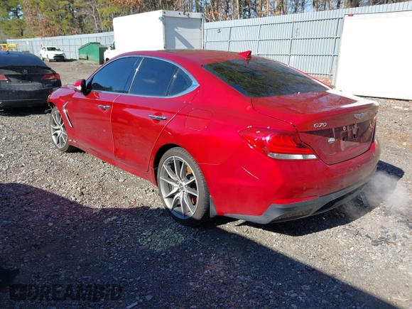 2019 Genesis G70 Advanced with VIN KMTG44LA7KU026820, listed as a IAAI auction lot 41706925 with 56,584 mi miles and . Bid and sale history available at DreamBid. Image 3.