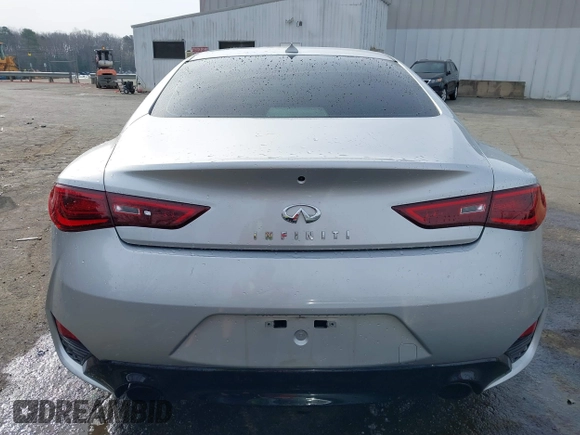 2018 Infiniti Q60 Luxe with VIN JN1EV7EK3JM343134, listed as a IAAI auction lot 41795601 with 61,826 mi miles and . Bid and sale history available at carsss.com. Image 16.
