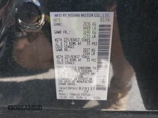 2016 Nissan Rogue SV with VIN 5N1AT2MT6GC829137, listed as a IAAI auction lot 42141620 with 143,279 mi miles. Bid and sale history available at carsss.com. Image 9.