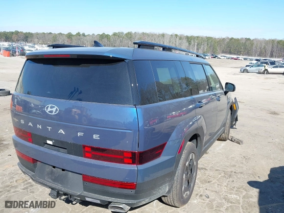 2025 Hyundai Santa Fe SEL with VIN 5NMP24GL9SH091482, listed as a IAAI auction lot 41641383 with 4,185 mi miles. Bid and sale history available at carsss.com. Image 4.