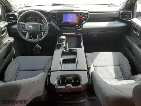 2025 Toyota Tundra 4WD SR with VIN 5TFLA5DB0SX246981, listed as a Copart auction lot 52457275 with 8 mi miles and Salvage Title. Bid and sale history available at carsss.com. Image 8.