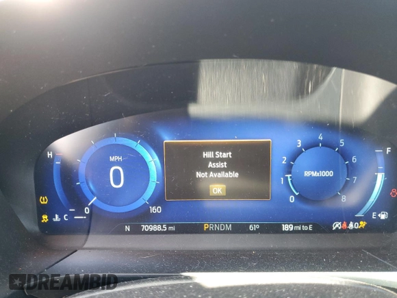 2020 Ford Escape Titanium with VIN 1FMCU9J97LUA55895, listed as a Copart auction lot 53058785 with 70,988 mi miles and Salvage title. Bid and sale history available at DreamBid. Image 9.