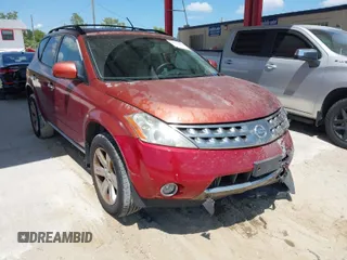 2007 Nissan Murano SL with VIN JN8AZ08W17W646257, listed as a IAAI auction lot 41935488 with 202,225 mi miles and . Bid and sale history available at DreamBid. Image 1.