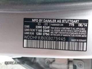 2014 Mercedes-Benz E 350 Luxury with VIN WDDHF8JB0EB075945, listed as a IAAI auction lot 41018546 with 66,678 mi miles and . Bid and sale history available at DreamBid. Image 9.
