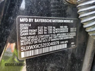 2014 BMW X3 xDrive28i z VIN 5UXWX9C52E0D40079, wystawiony jako Copart lot #59855915 z przebiegiem 91 076 mil mil oraz Czysty tytuł • Clean title. Historia ofert i sprzedaży dostępna na DreamBid. Obrazek 13.