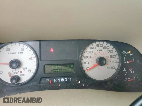 2006 Ford F-250 XL with VIN 1FTSW21P46ED58843, listed as a Copart auction lot 60709055 with 342,412 mi miles and Clean title. Bid and sale history available at DreamBid. Image 9.