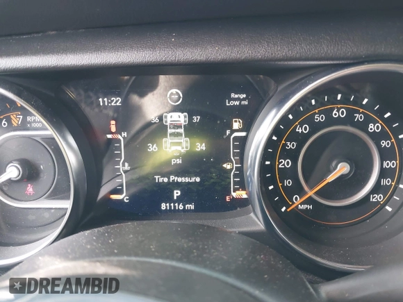 2021 Jeep Wrangler Unlimited Sahara с VIN 1C4HJXEG4MW624532, выставлен на аукционе IAAI как лот 41783382 с пробегом 81 116 миль миль и . История ставок и продаж доступна на DreamBid. Изображение 7.