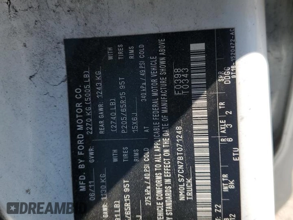 2011 Ford Transit Connect XL z VIN NM0LS7CN7BT071248, wystawiony jako Copart lot #50598675 z przebiegiem 145 466 mil mil oraz Szkoda całkowita • Salvage title. Historia ofert i sprzedaży dostępna na DreamBid. Obrazek 13.