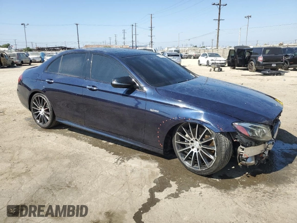 2018 Mercedes-Benz E-Class AMG E 43 with VIN WDDZF6EB9JA402801, listed as a Copart auction lot 67590054 with 45,114 mi miles and Salvage Title. Bid and sale history available at carsss.com. Image 4.