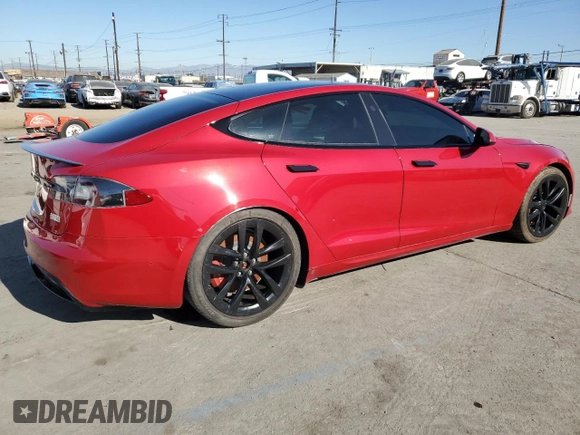 2021 Tesla Model S Plaid с VIN 5YJSA1E69MF446924, выставлен на аукционе Copart как лот 87644725 с пробегом 2 530 миль миль и Списание • Salvage title. История ставок и продаж доступна на DreamBid. Изображение 3.