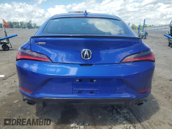 2025 Acura Integra Technology with VIN 19UDE4H6XSA010911, listed as a Copart auction lot 61624335 with 2,322 mi miles and Salvage title. Bid and sale history available at DreamBid. Image 6.