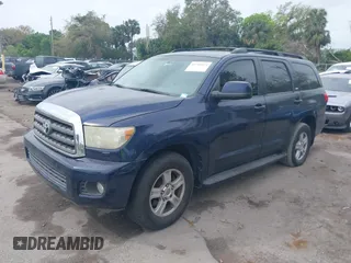 2008 Toyota Sequoia SR5 with VIN 5TDBY64A38S004334, listed as a IAAI auction lot 41710534 with 278,748 mi miles. Bid and sale history available at carsss.com. Image 2.