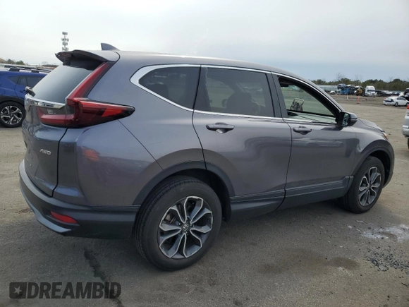 2021 Honda CR-V EX-L with VIN 7FARW2H81ME001360, listed as a Copart auction lot 48779075 with 29,758 mi miles and Salvage title. Bid and sale history available at DreamBid. Image 3.
