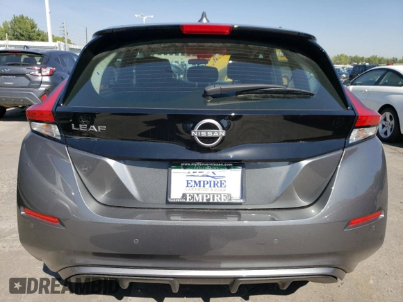 2025 Nissan LEAF S with VIN 1N4AZ1BVXSC558258, listed as a Copart auction lot 74241364 with 939 mi miles and Salvage Title. Bid and sale history available at carsss.com. Image 6.