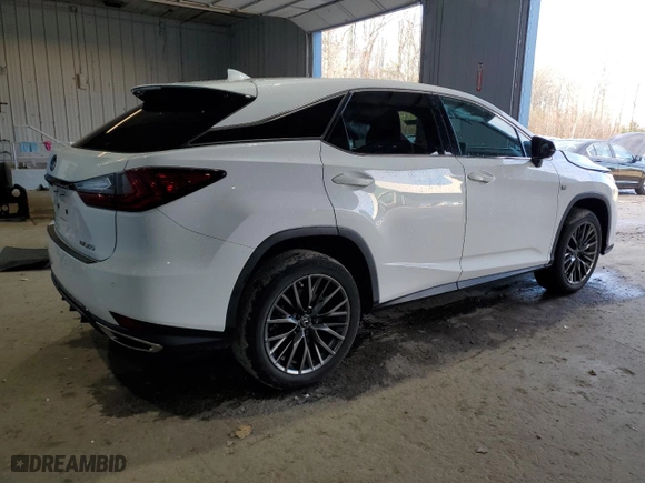 2020 Lexus RX with VIN 2T2SZMDAXLC241997, listed as a Copart auction lot 82438164 with 58,576 mi miles and Salvage Title. Bid and sale history available at carsss.com. Image 3.