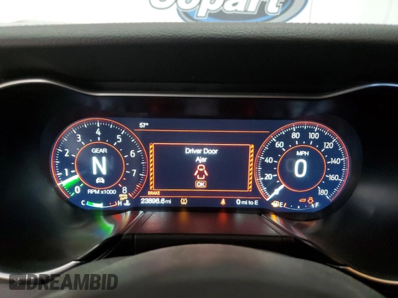 2022 Ford Mustang Mach 1 с VIN 1FA6P8R02N5555314, выставлен на аукционе Copart как лот 43996895 с пробегом 23 896 миль миль и Чистый • Clean title. История ставок и продаж доступна на DreamBid. Изображение 9.