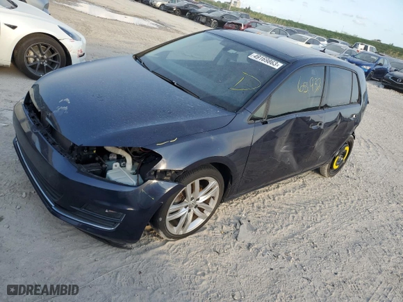 2015 Volkswagen Golf TSI S with VIN 3VW217AU7FM024315, listed as a Copart auction lot 49169863 with 65,932 mi miles. Bid and sale history available at carsss.com. Image 1.