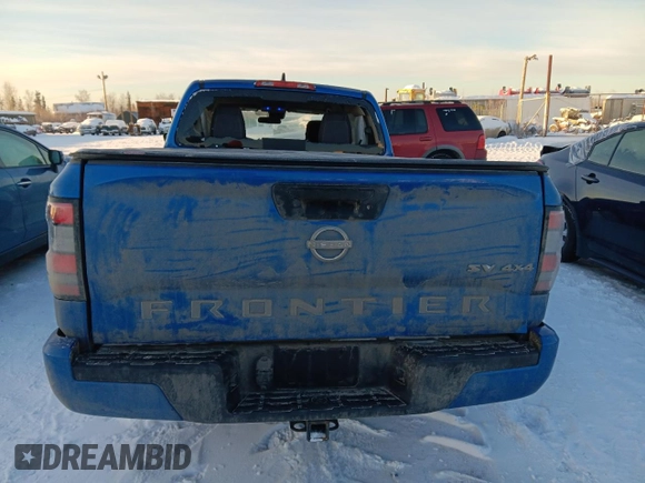 2024 Nissan Frontier SV with VIN 1N6ED1FKXRN650413, listed as a Copart auction lot 43301515 with 7,991 mi miles and Salvage title. Bid and sale history available at DreamBid. Image 6.