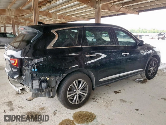 2020 Infiniti QX60 Luxe with VIN 5N1DL0MN4LC514463, listed as a Copart auction lot 58255765 with 117,709 mi miles and Salvage title. Bid and sale history available at DreamBid. Image 3.