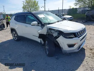2019 Jeep Compass Limited with VIN 3C4NJDCB6KT740505, listed as a IAAI auction lot 42098770 with 57,733 mi miles and . Bid and sale history available at DreamBid. Image 1.