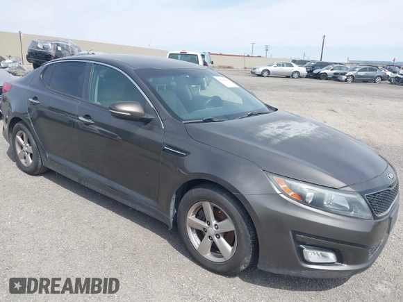 2014 Kia Optima LX with VIN 5XXGM4A7XEG334175, listed as a IAAI auction lot 42169281 with 148,774 mi miles. Bid and sale history available at carsss.com. Image 1.