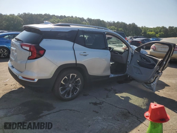 2022 GMC Terrain SLT with VIN 3GKALPEV4NL107205, listed as a Copart auction lot 56172605 with 6,844 mi miles and Salvage title. Bid and sale history available at DreamBid. Image 3.