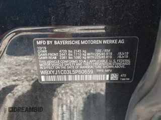 2020 BMW X2 xDrive28i z VIN WBXYJ1C03L5P60659, wystawiony jako IAAI lot #42142386 z przebiegiem 106 914 mil mil oraz . Historia ofert i sprzedaży dostępna na DreamBid. Obrazek 9.