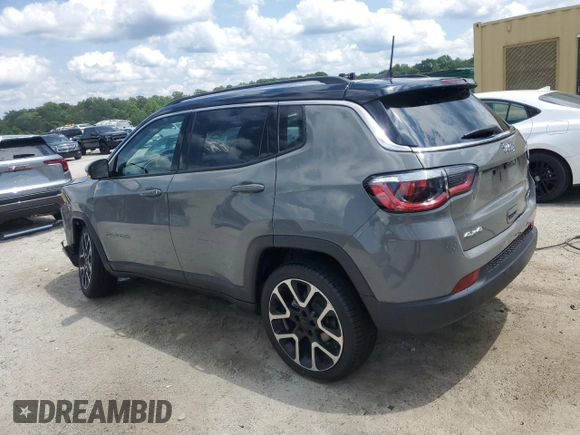 2021 Jeep Compass Limited with VIN 3C4NJDCB9MT599478, listed as a Copart auction lot 57153205 with 144,711 mi miles and Salvage title. Bid and sale history available at DreamBid. Image 2.