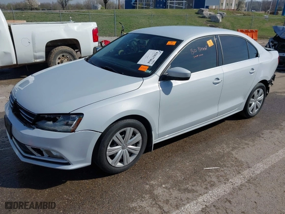 2017 Volkswagen Jetta 1.4T S with VIN 3VW167AJ2HM287690, listed as a IAAI auction lot 41837464 with 116,604 mi miles. Bid and sale history available at carsss.com. Image 2.