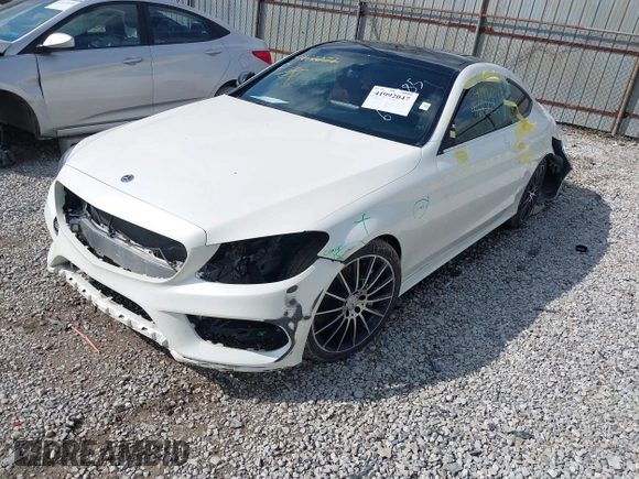 2018 Mercedes-Benz C 43 AMG with VIN WDDWJ6EB9JF679985, listed as a IAAI auction lot 41992047 with 57,619 mi miles and . Bid and sale history available at DreamBid. Image 2.