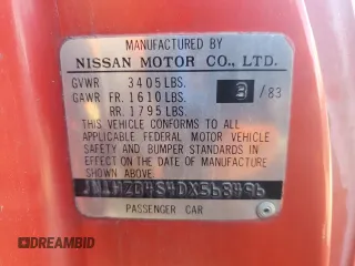 1983 Datsun 280ZX z VIN JN1HZ04S4DX568496, wystawiony jako Copart lot #57705145 z przebiegiem 328 479 mil mil oraz Tytuł czysty. Historia ofert i sprzedaży dostępna na DreamBid. Obrazek 12.