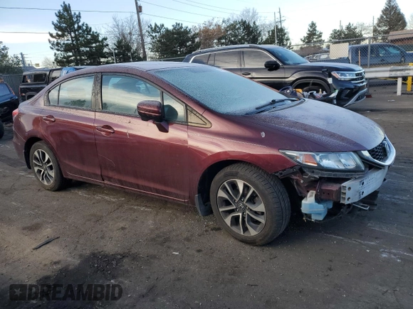 2014 Honda Civic Sedan EX with VIN 2HGFB2F81EH522685, listed as a Copart auction lot 84712914 with 91,501 mi miles and Salvage Title. Bid and sale history available at carsss.com. Image 4.