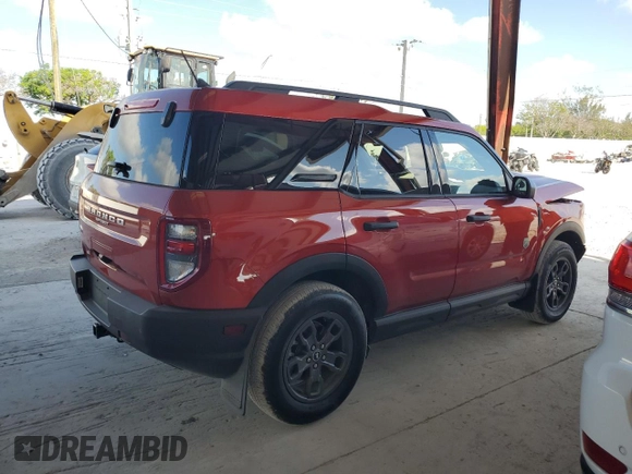 2024 Ford Bronco Sport Big Bend with VIN 3FMCR9B62RRF56148, listed as a Copart auction lot 57823095 with 2,154 mi miles and Salvage title. Bid and sale history available at DreamBid. Image 3.