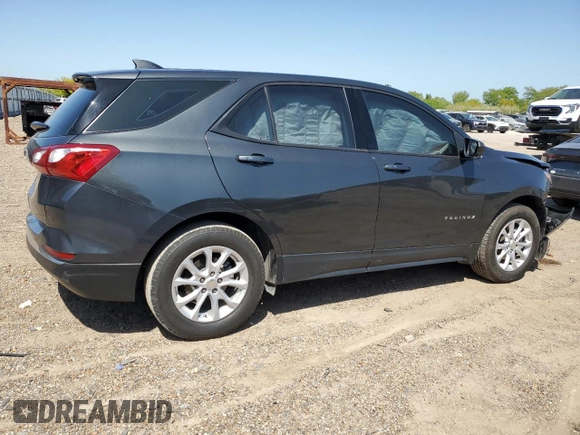 2018 Chevrolet Equinox LS with VIN 3GNAXHEV9JL393348, listed as a Copart auction lot 52647375 with 93,689 mi miles and Salvage Title. Bid and sale history available at DreamBid. Image 3.