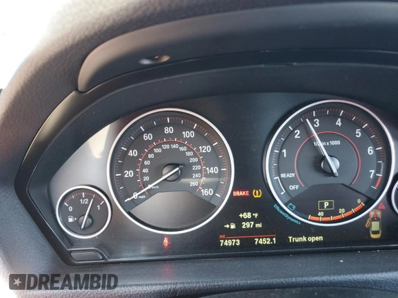 2017 BMW 4 Series 430i with VIN WBA4R7C57HK679575, listed as a Copart auction lot 45841335 with 74,973 mi miles and Salvage Title. Bid and sale history available at DreamBid. Image 9.