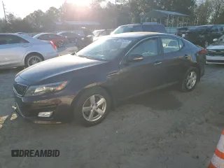 2015 Kia Optima LX with VIN 5XXGM4A71FG489988, listed as a Copart auction lot 45502635 with 140,264 mi miles and Salvage title. Bid and sale history available at DreamBid. Image 1.