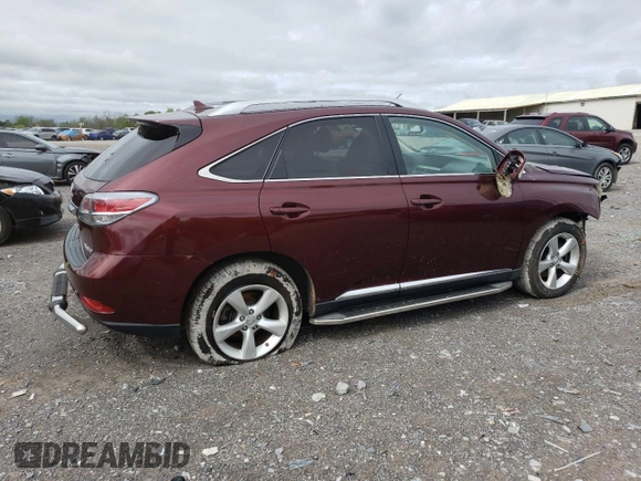 2013 Lexus RX 350 with VIN JTJBK1BA4D2034609, listed as a Copart auction lot 52022985 with 99,542 mi miles and Salvage Title. Bid and sale history available at carsss.com. Image 3.