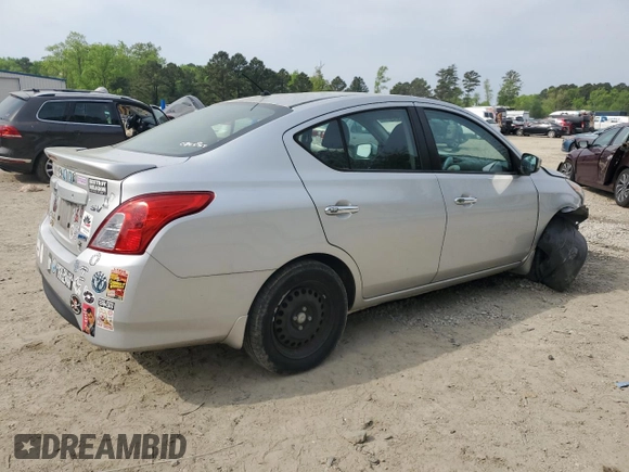2015 Nissan Versa SV with VIN 3N1CN7AP1FL885987, listed as a Copart auction lot 53249115 with 132,925 mi miles and Salvage Title. Bid and sale history available at carsss.com. Image 3.
