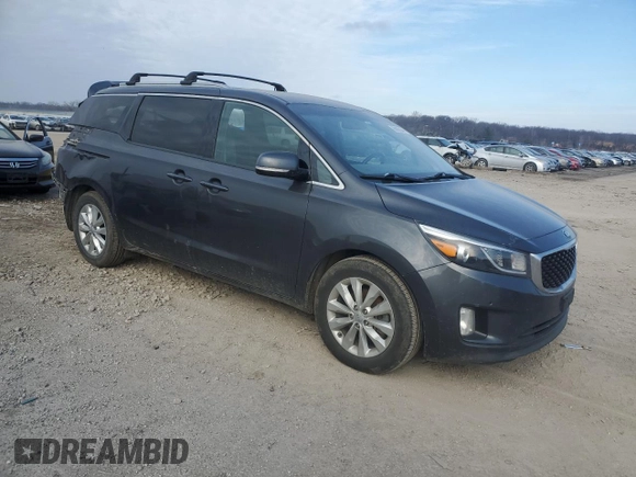 2017 Kia Sedona EX with VIN KNDMC5C18H6334313, listed as a Copart auction lot 86883544 with 153,944 mi miles and Salvage Title. Bid and sale history available at DreamBid. Image 4.